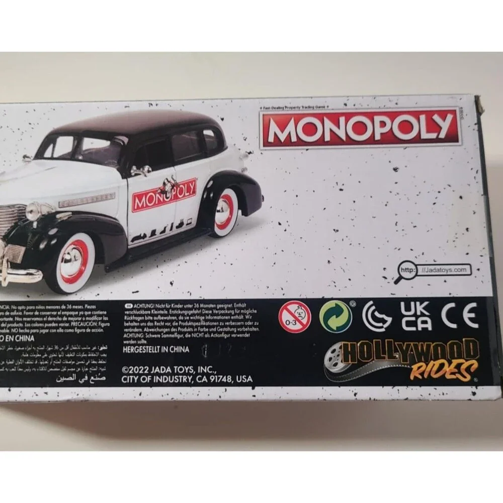 Jada Monopoly Model 1939 Chevrolet Master Deluxe Black & White 1/24 by Jada